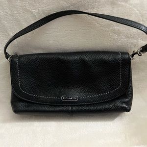 Black Leather Coach Clutch